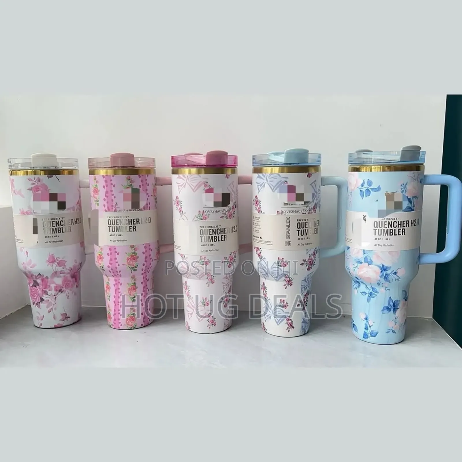 1pc Floral Stanely Travel Tea Mug 1200ml  - Multicolor