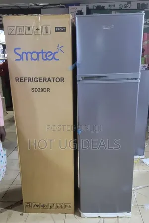 Smartec 200 Liters Double Door Refrigerator - Grey