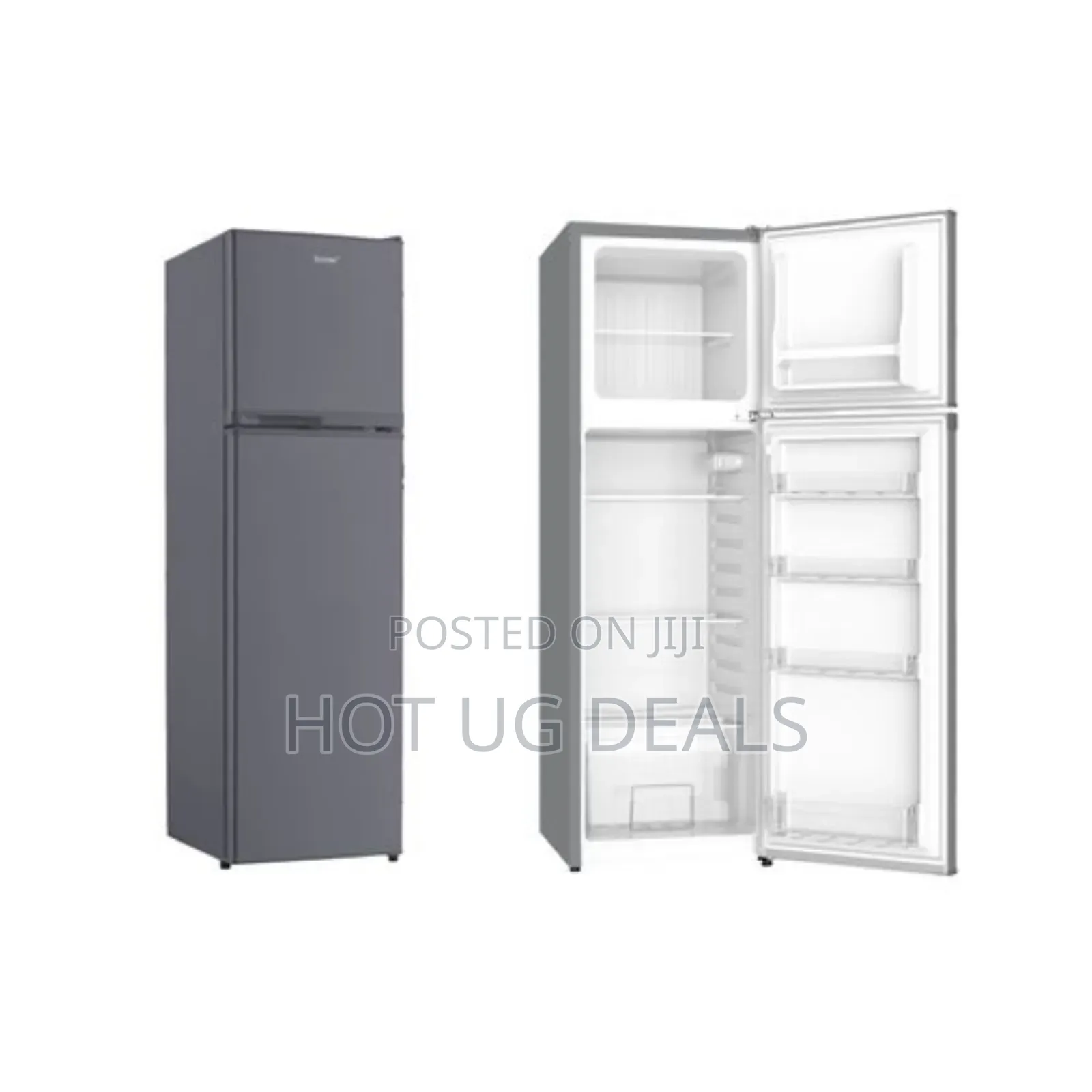 Smartec 200 Liters Double Door Refrigerator - Grey