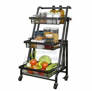 Luxurious Metal Utility Rolling Trolley