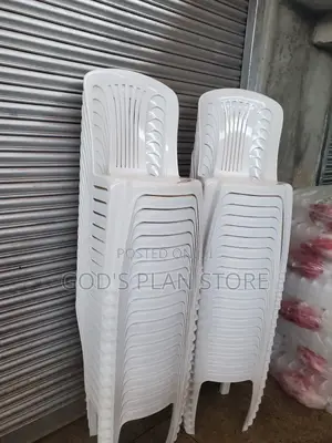 Plain White Armless Plastic Chairs