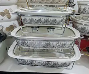 3pcs Ceramic Buffet Serving Dishes