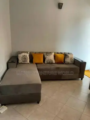 L Shaped Sofas in Brown Is for Sale in Good Materials