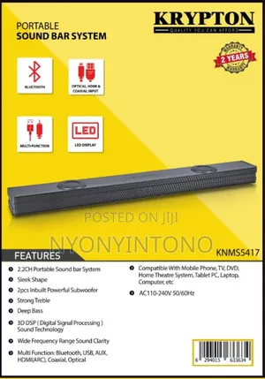 Krypton High-Quality Sound Bar KNS-5417