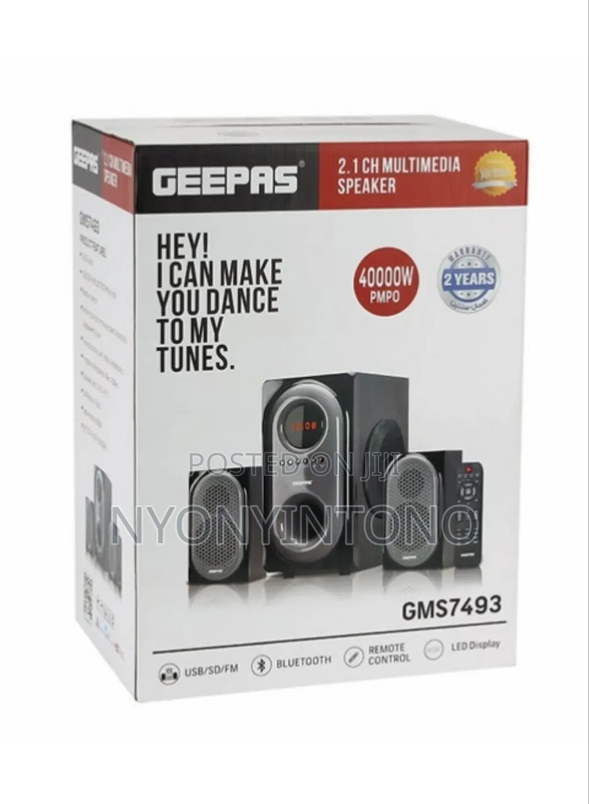 Geepas Exotic Multimedia Woofer, Bluetooth, Remote GMS-7493n