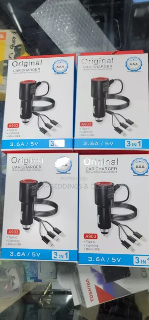 Auto Cable Triple Micro Usb Tipo C Lightning 3