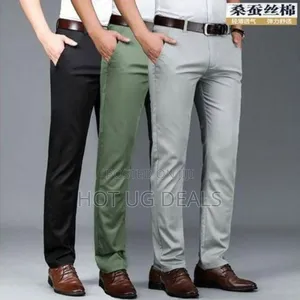 Pack Of 3 Mens Classic Formal Trousers Non Fading