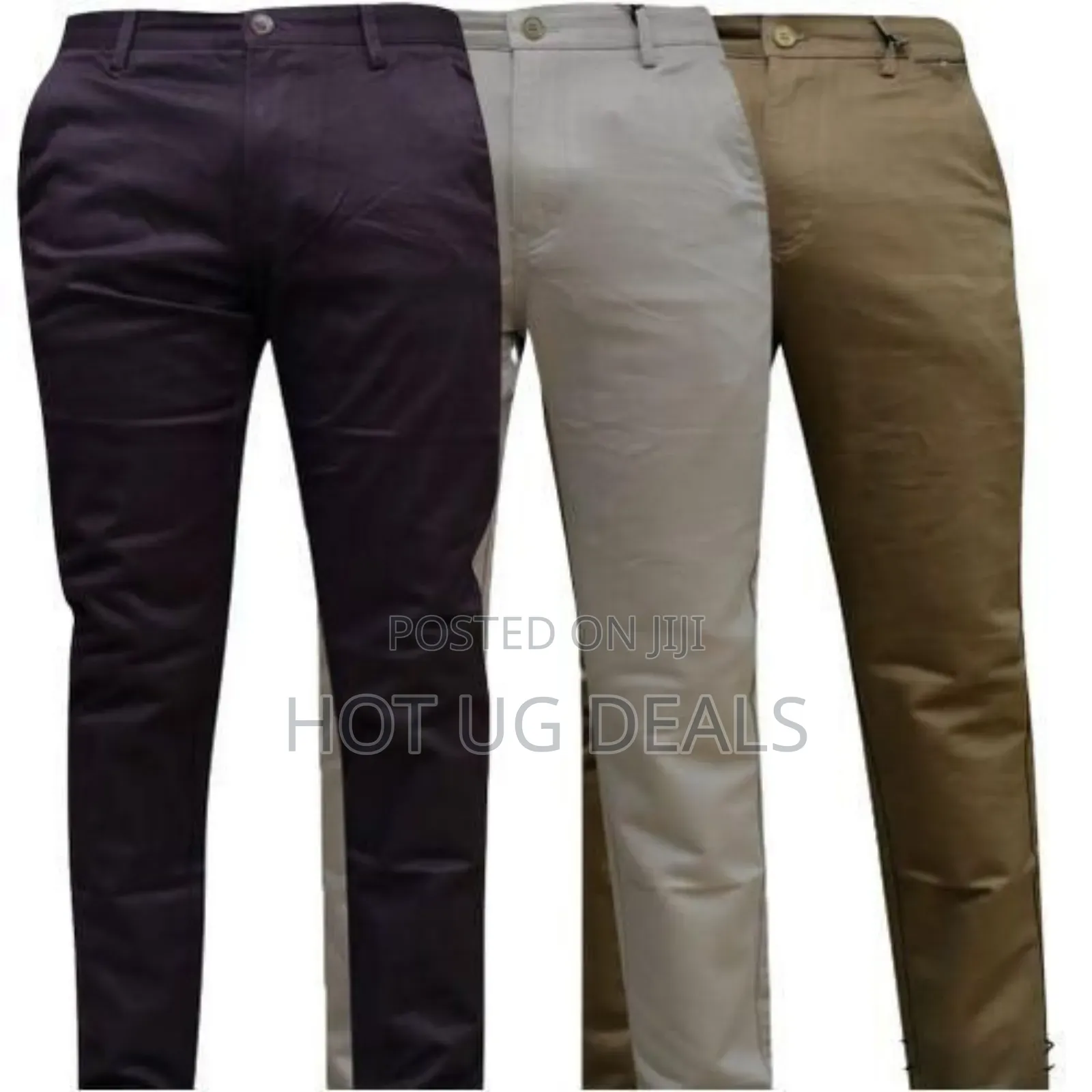 Pack Of 3 Mens Classic Formal Trousers Non Fading