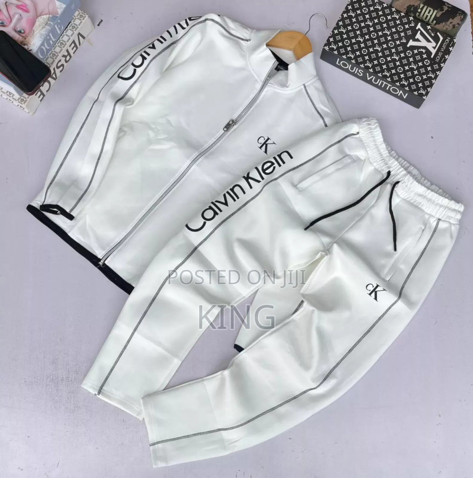 Ck All White Tracksuit
