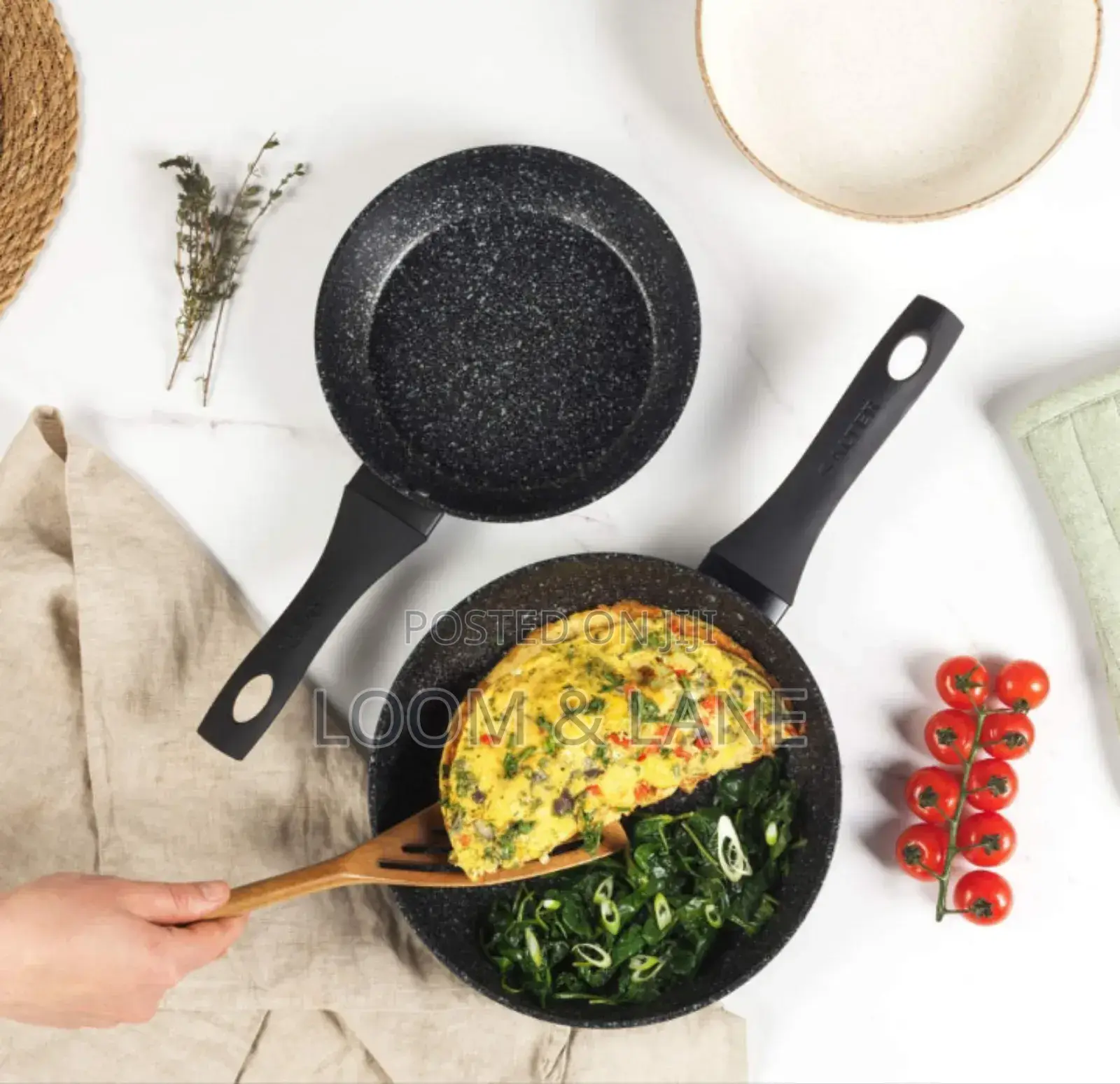 Non-Stick Marble Coating Aluminium Deep Frying Pan