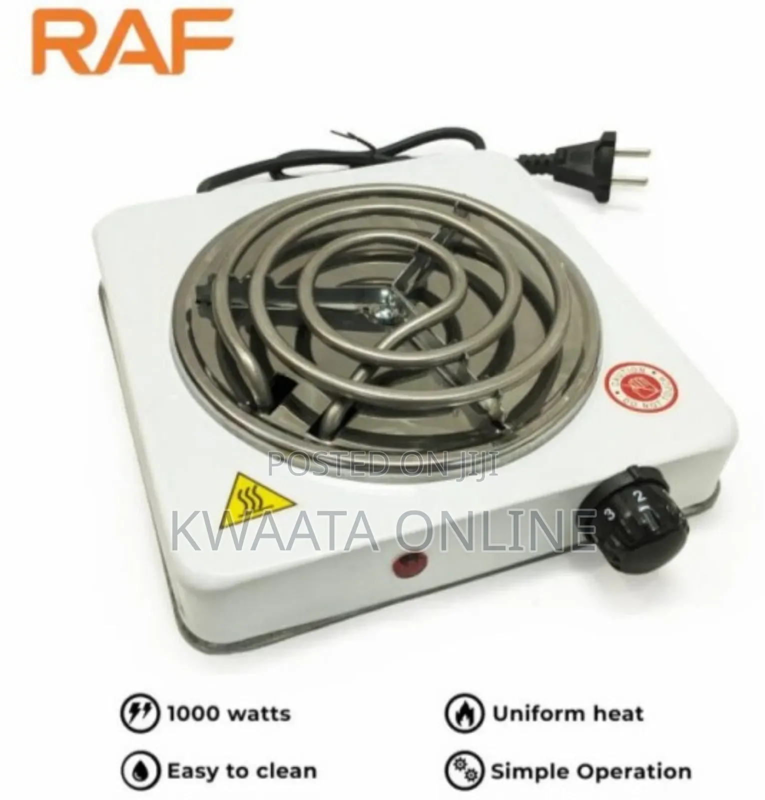 Raf Single Electric Stove Hot Plate,1000w, R.8032
