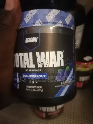 Redcon1 Total War Pre Workout Powder, Blue Raspberry 30 Serv