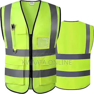 Multi-pockets Reflective Safety Vest With A Ziper-all Color
