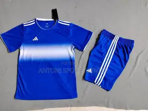 Blue With White Color Plain Jersey for Kids
