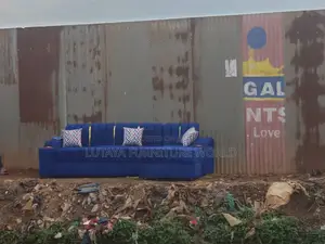 L Shape Sofa in Blue Is for Sale