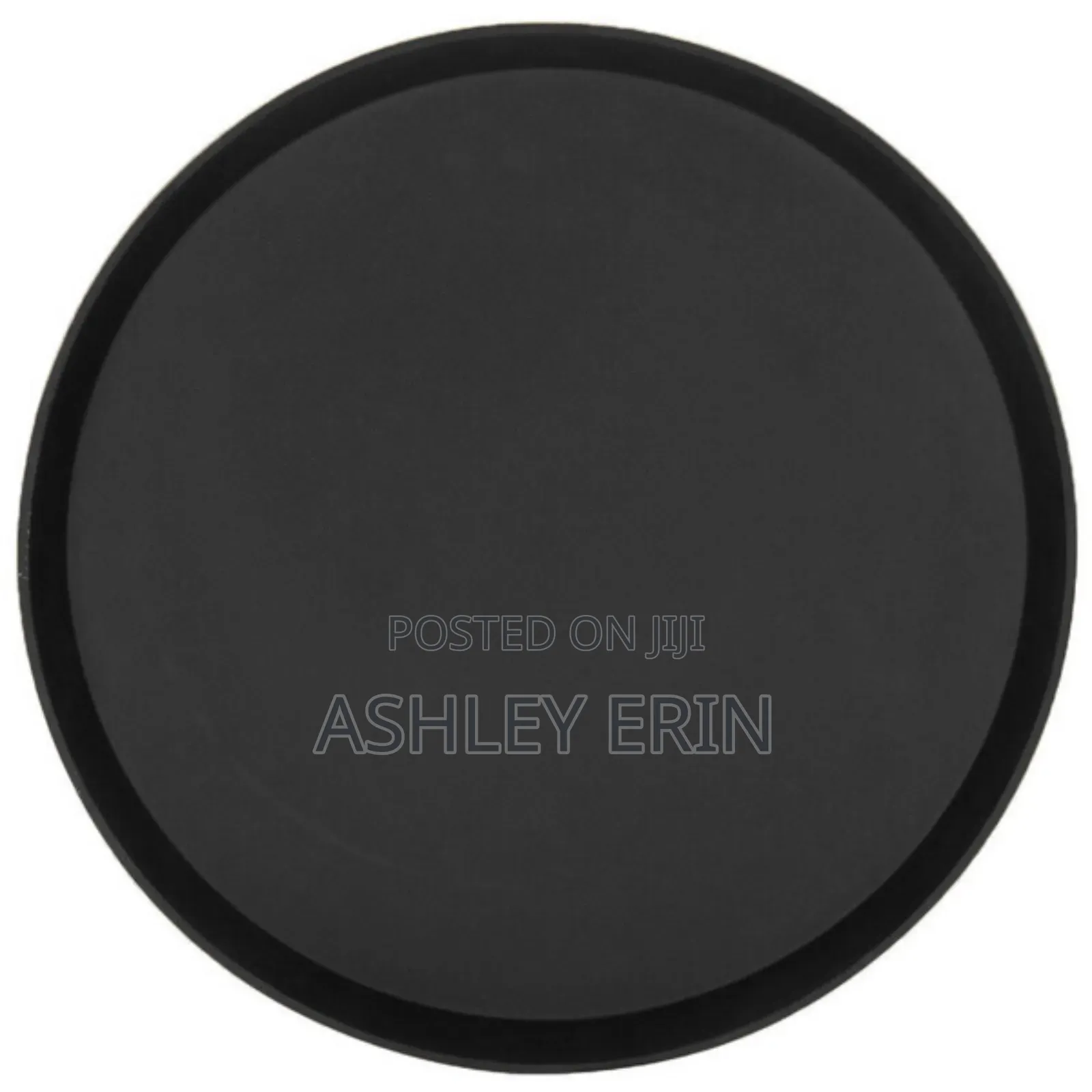 Round Black Non-Skid Fibreglass Serving Tray