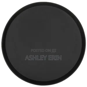 Round Black Non-Skid Fibreglass Serving Tray