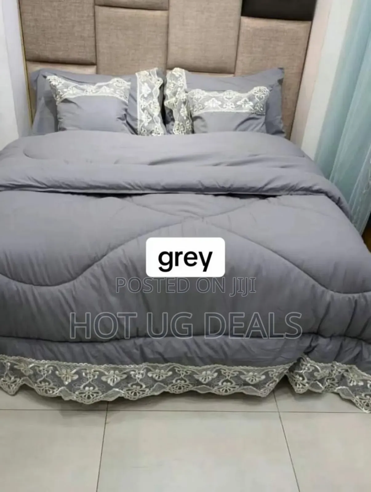 6x6 6pc Laced Duvet With 1bedsheet, 2pillowcases 2 Cushions