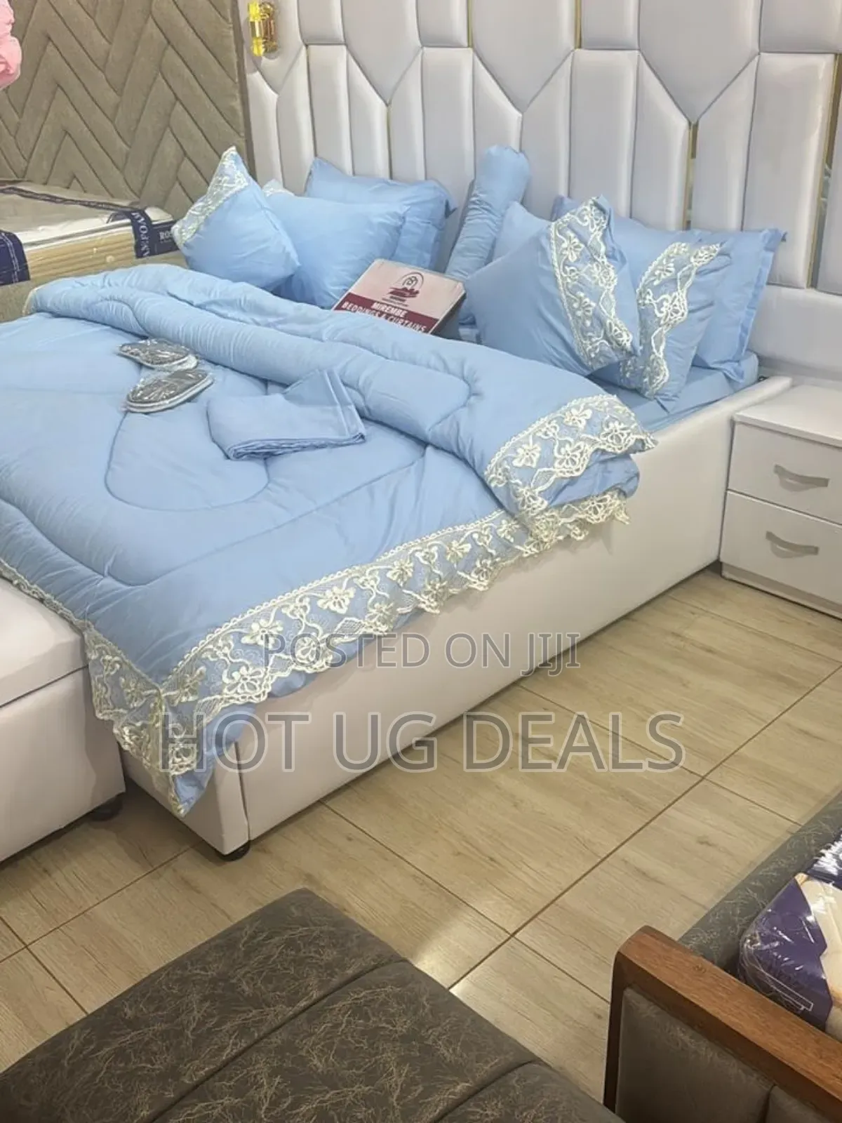 6x6 6pc Laced Duvet With 1bedsheet, 2pillowcases 2 Cushions