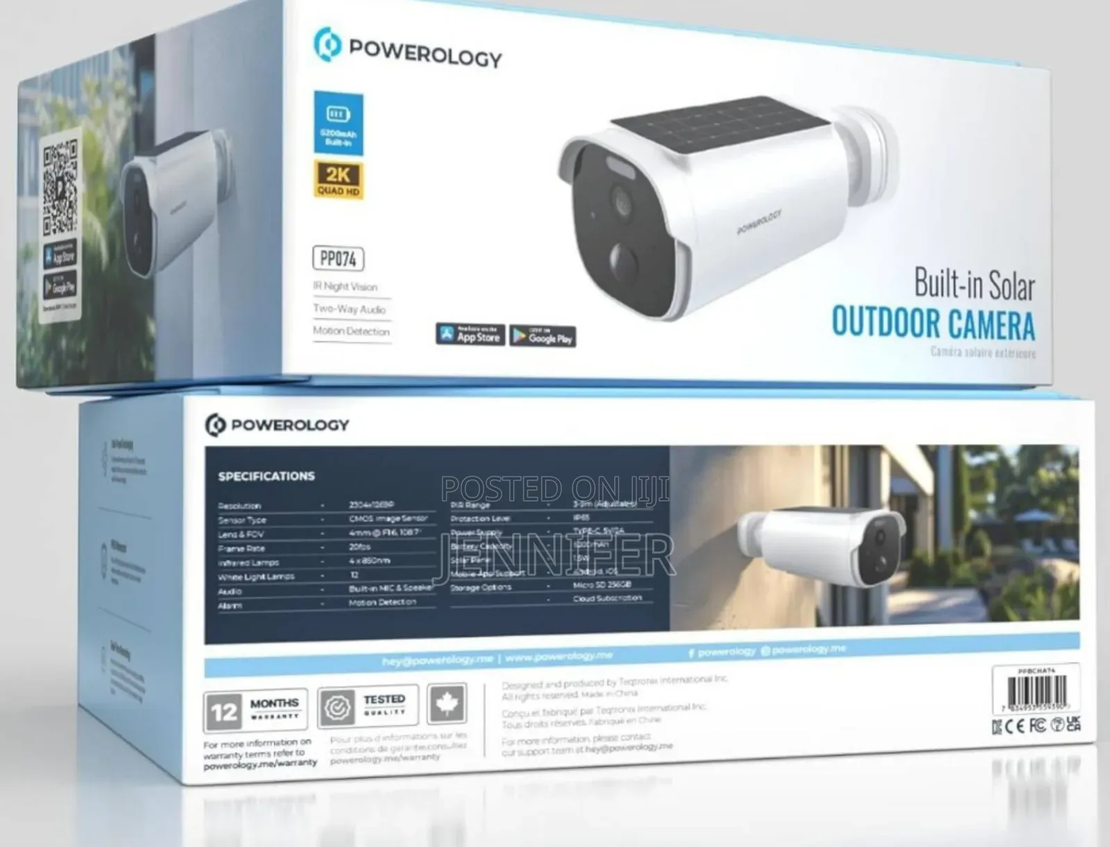 Powerology Built-in Solar Outdoor Camera