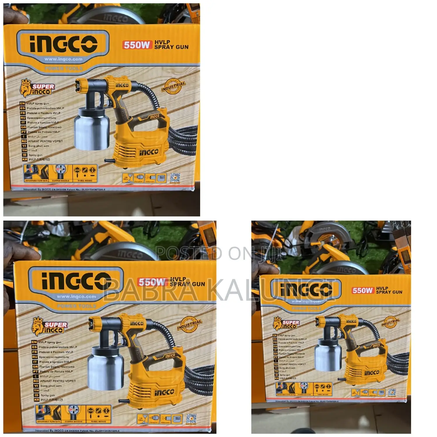 Ingco HVLP Spray Gun-Yellow,Black