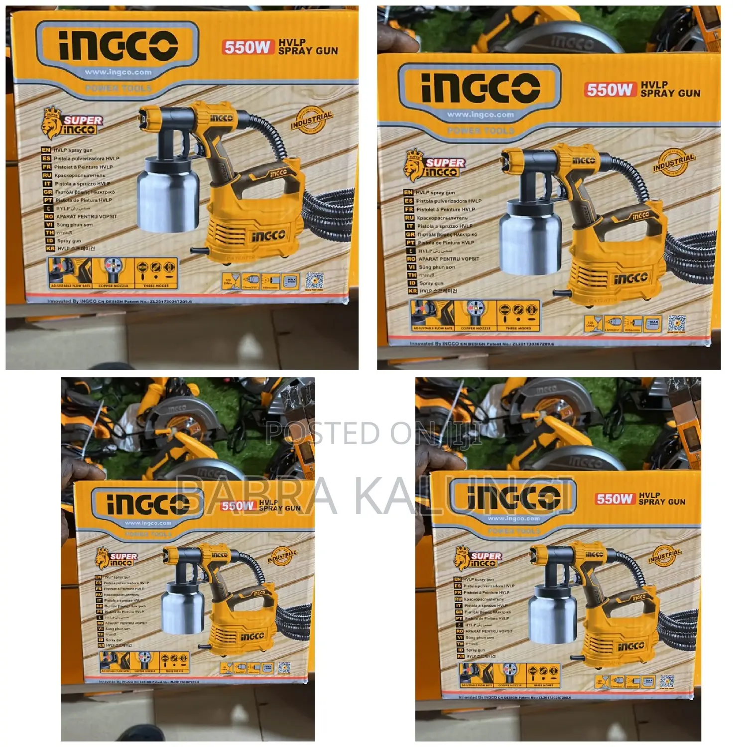 Ingco HVLP Spray Gun-Yellow,Black