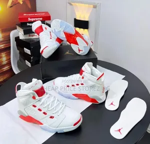 Jordan 6-17-23 White / University Red Men's Dc Sneakers