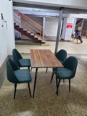 Rectangular Wooden Dining Table and Chairs
