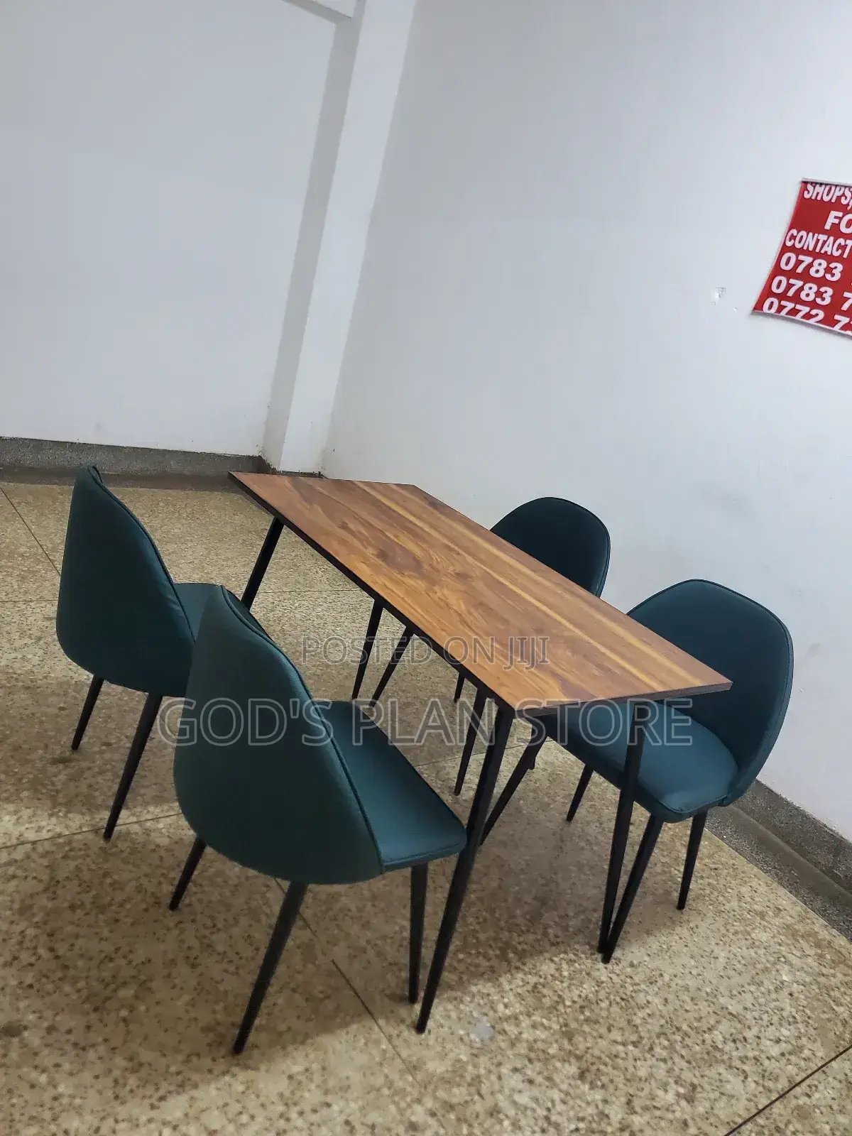 Rectangular Wooden Dining Table and Chairs