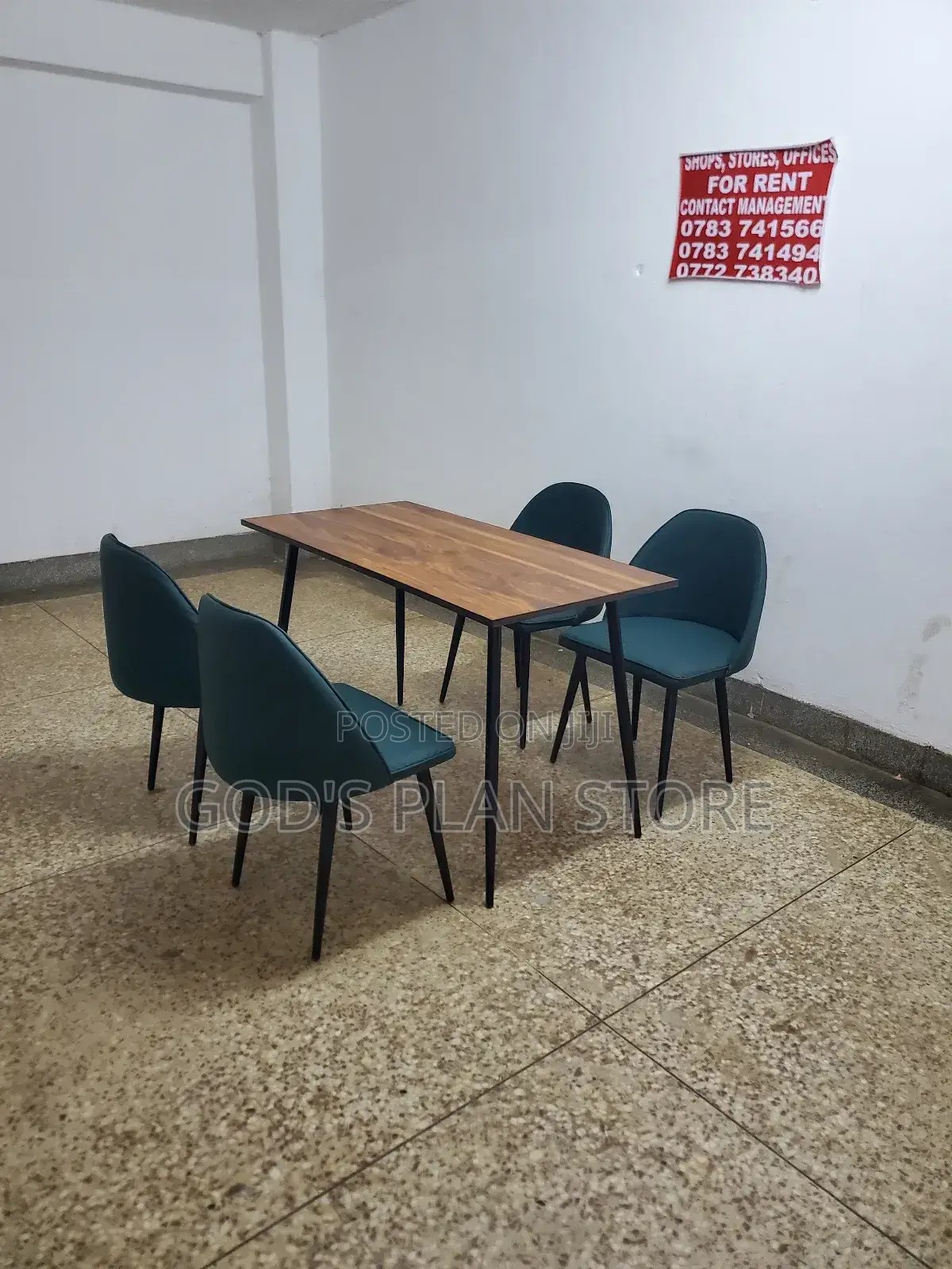 Rectangular Wooden Dining Table and Chairs