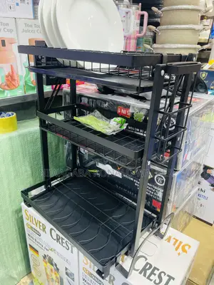 3-Tier Foldable Kitchen / Dish Rack -Black