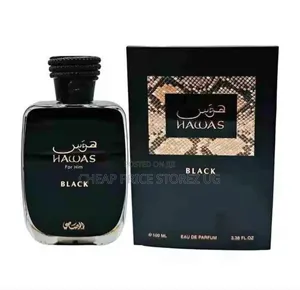 Hawas Black for Men Eau De Parfum Spray, 3.33 Ounce