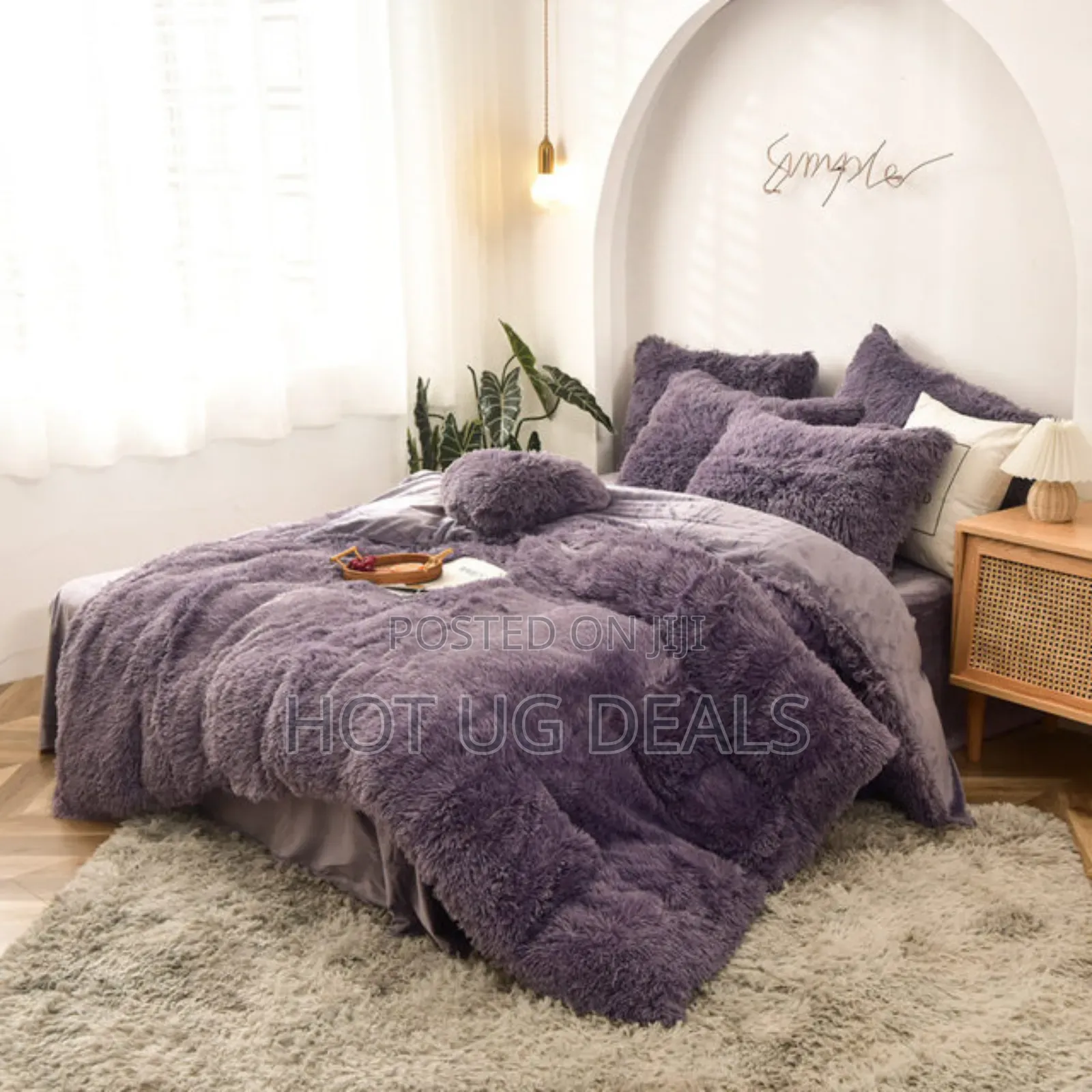 5x6 Shaggy Duvet Set With Bedsheet 2pillowcases 2 Cushions