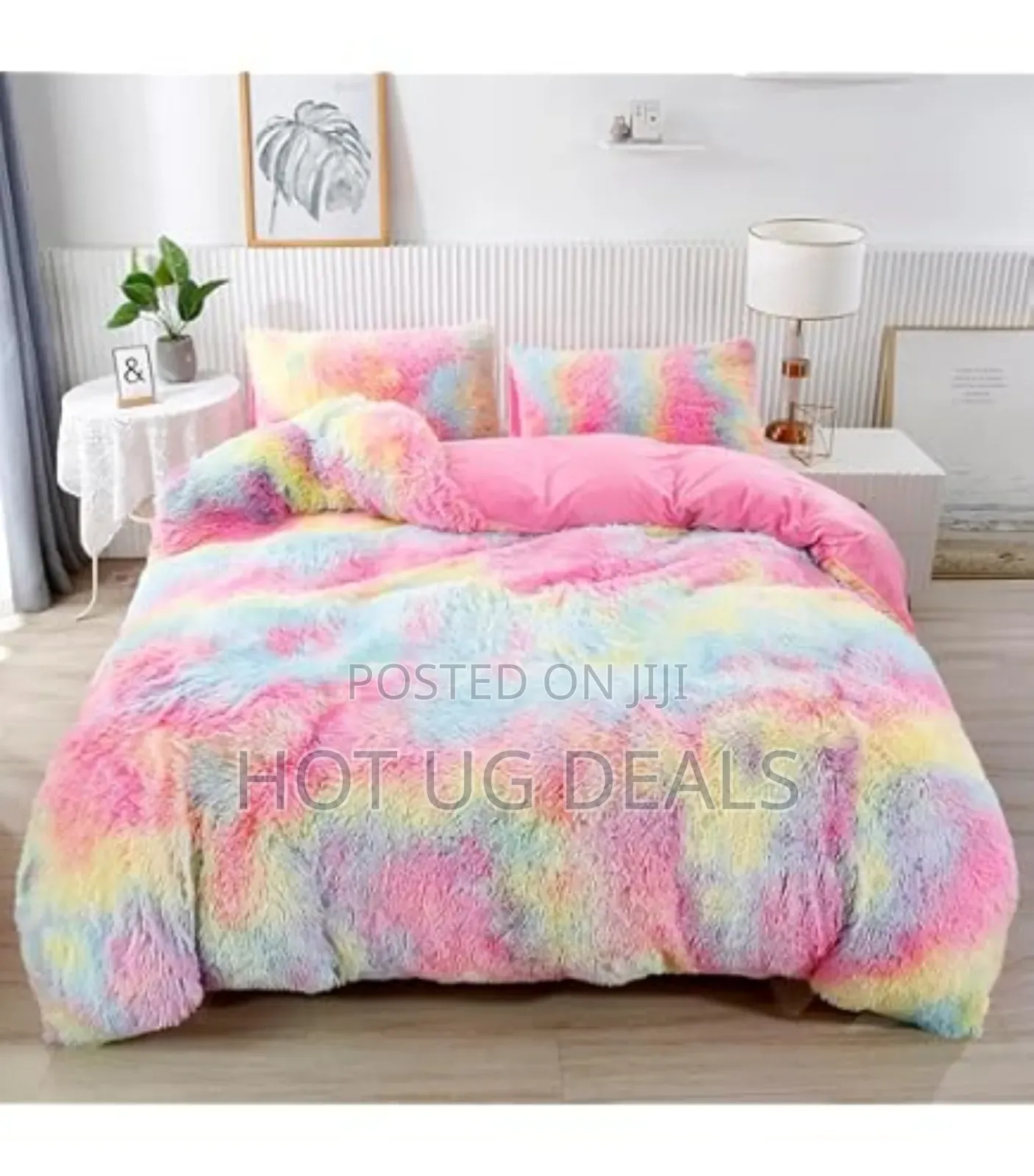 6x6 Shaggy Duvet Set With Bedsheet 2pillowcases 2 Cushions