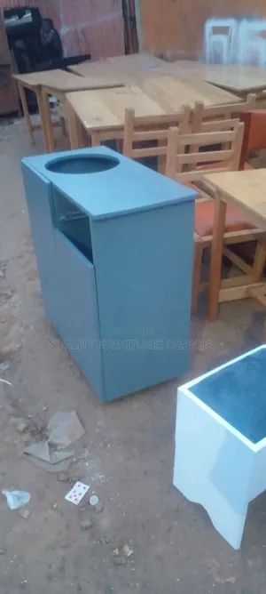 Gray Coloured Kitchen Cabinet