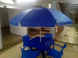 Bar/Restaurant Plastic Chairs , Table and Umbrella Set