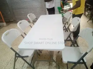 Picnic Plastic Foldable Table and 6 Chairs Set