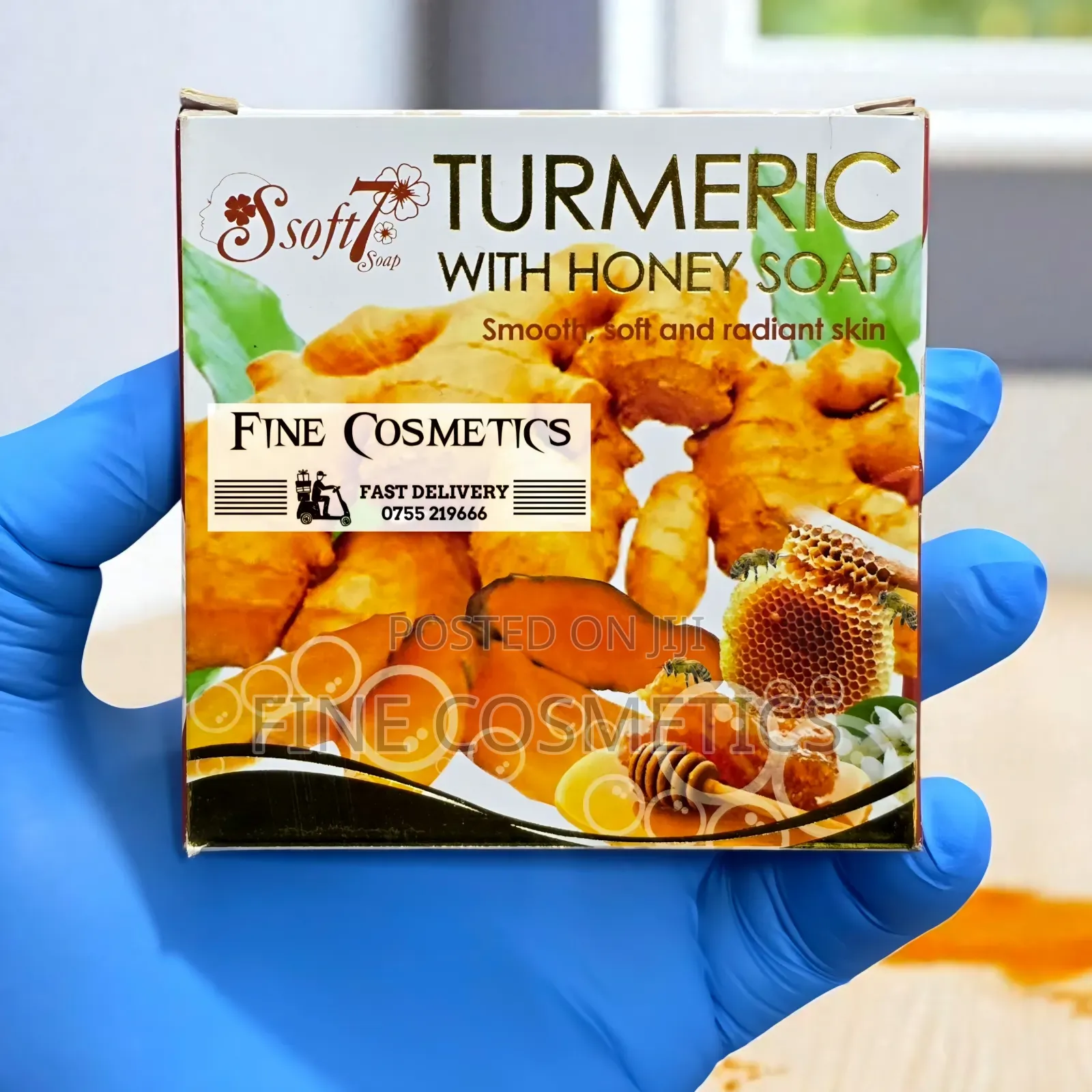 3pcs, S Soft7 Turmeric Luxurious Soap With Honey, K Brothers