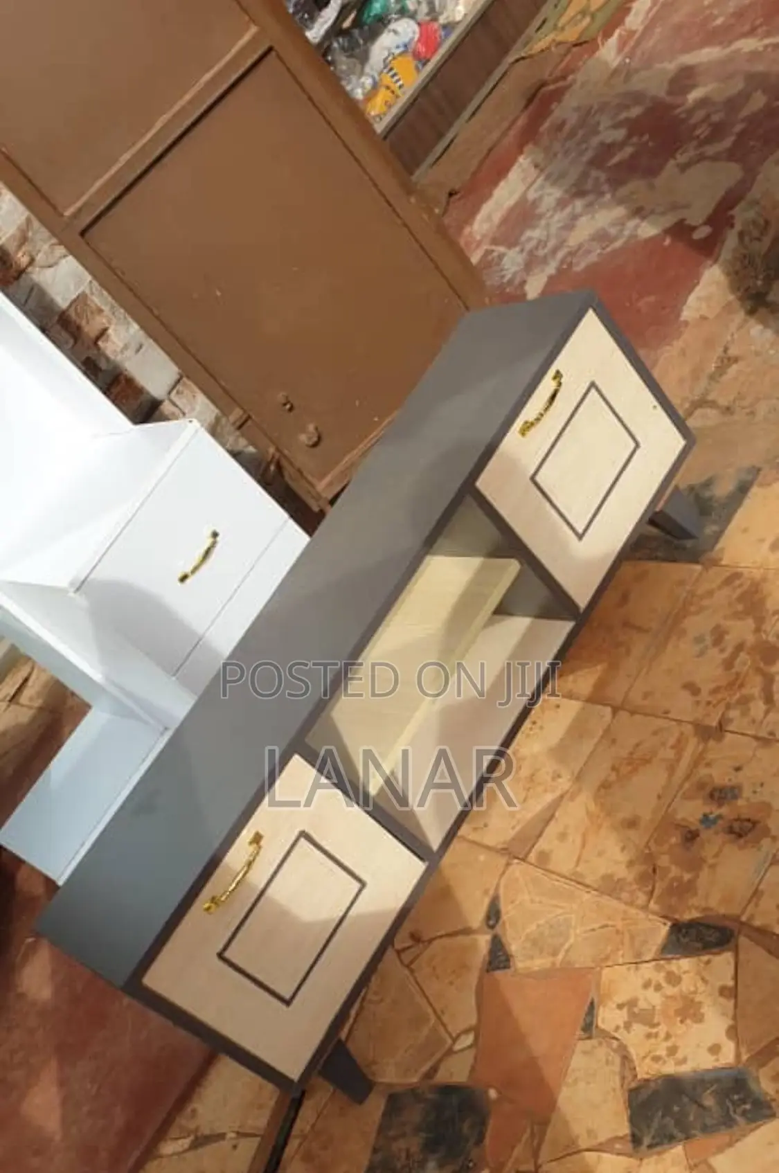Tv Stand White Gray