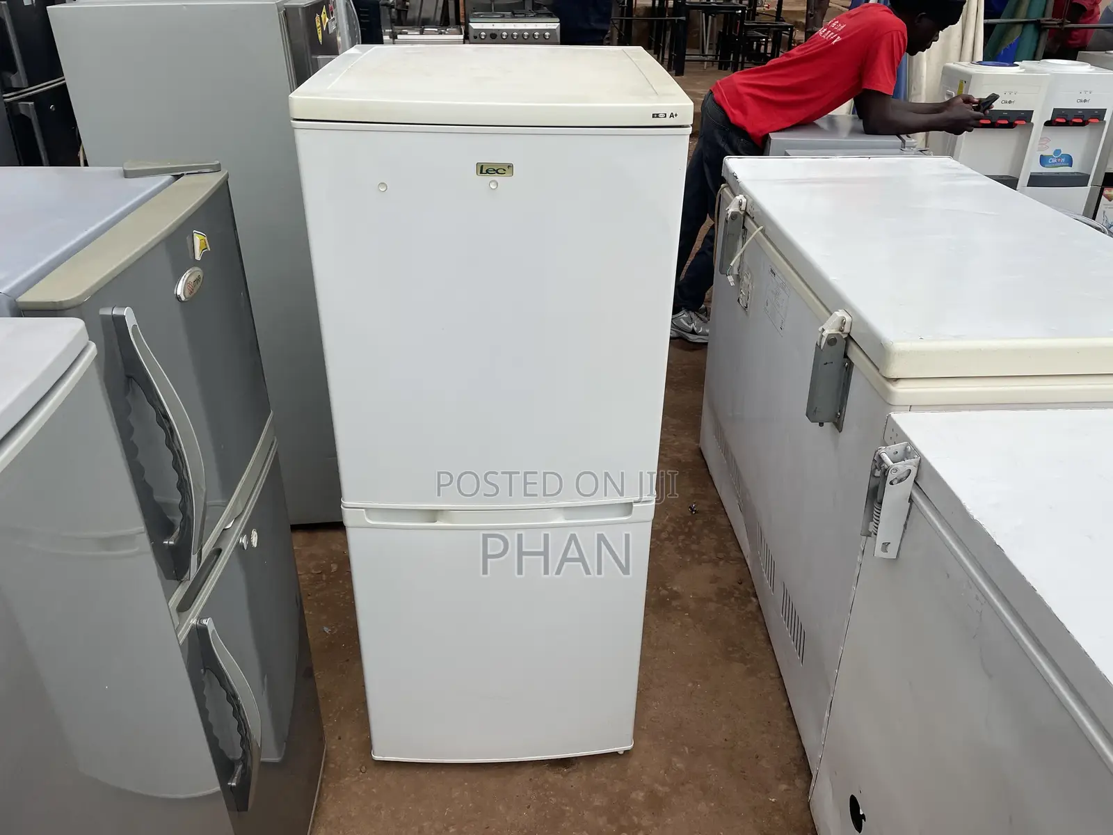 Lec White Double Door Fridge