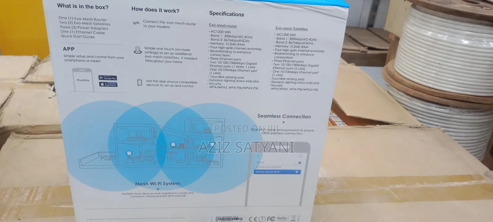 Exo Mesh Whole Wireless Home System With 3 PCS Wireless