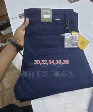 Men's Non-fading Formal Khaki Casual Trouser - Navy Blue