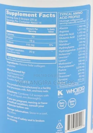 Vltal Proteins, Collagen Peptides. Dietary Suppliment. (Powder) 20g