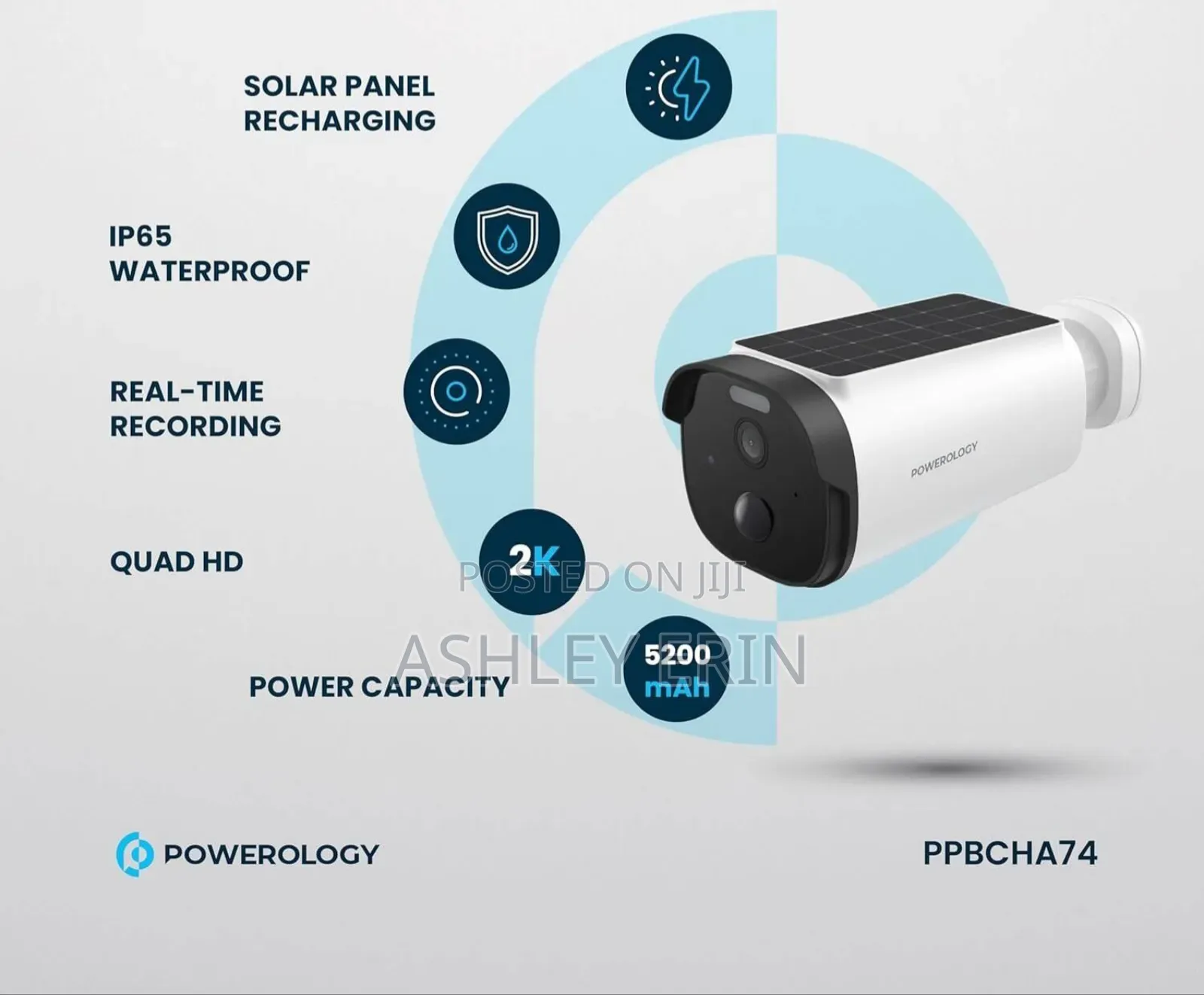 Powerology Built-in Solar Outdoor Camera