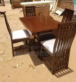 Dark Coffee Brown Four Seater Dinning Table