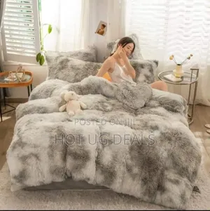 6x6 Shaggy Duvet Set With Bedsheet 2pillowcases 2 Cushions