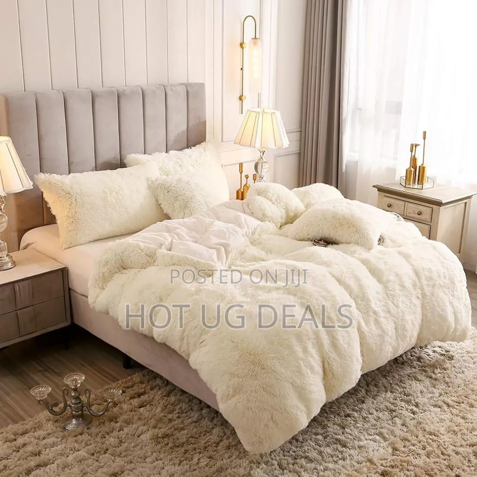 5x6 Shaggy Duvet Set With Bedsheet 2pillowcases 2 Cushions