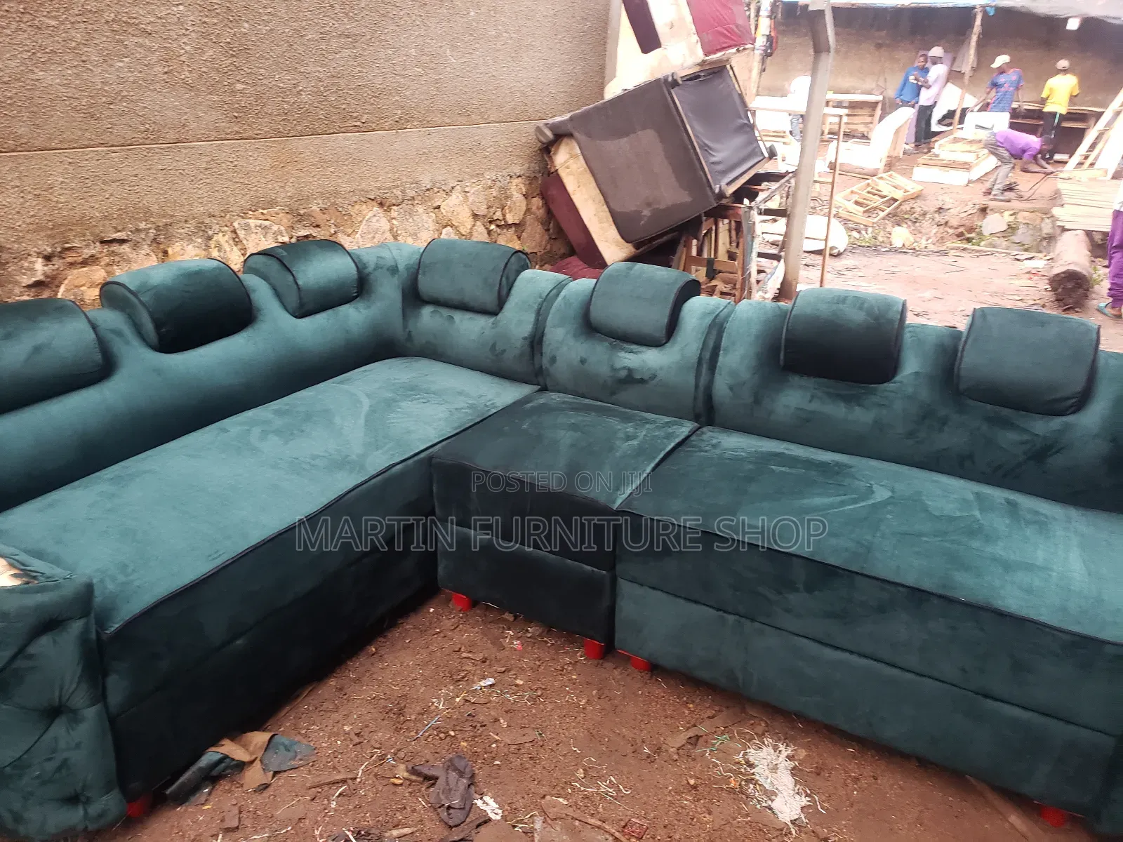 Green 7 Seater Sofa Set for Sale