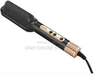 1080f Grade Sk-1009 Hair Straightener Brush, Black