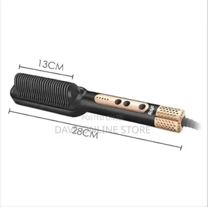 1080f Grade Sk-1009 Hair Straightener Brush, Black